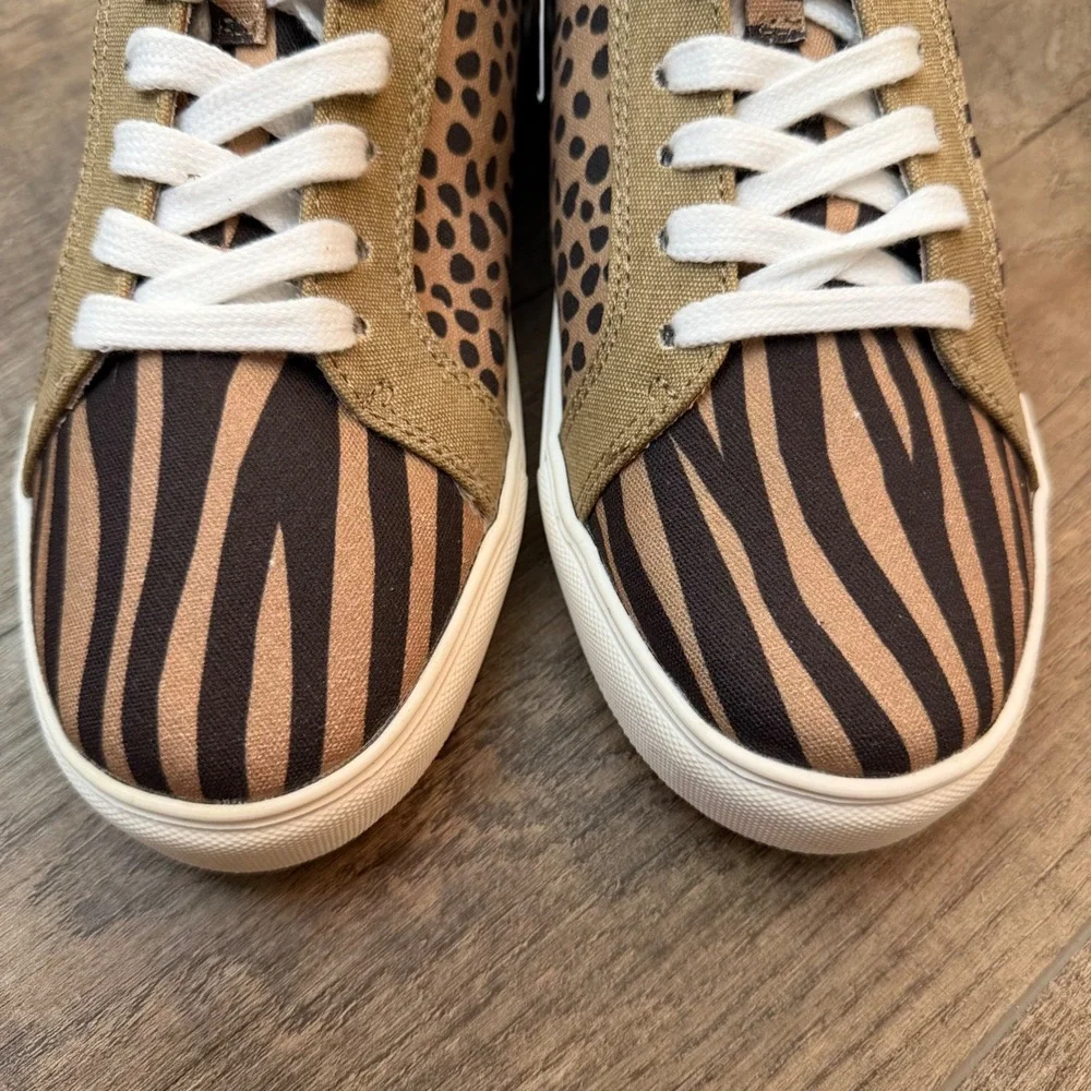 NEW Faryl by Farylrobin AE Animal Leopard Zebra High Top Sneakers Women 7 Street